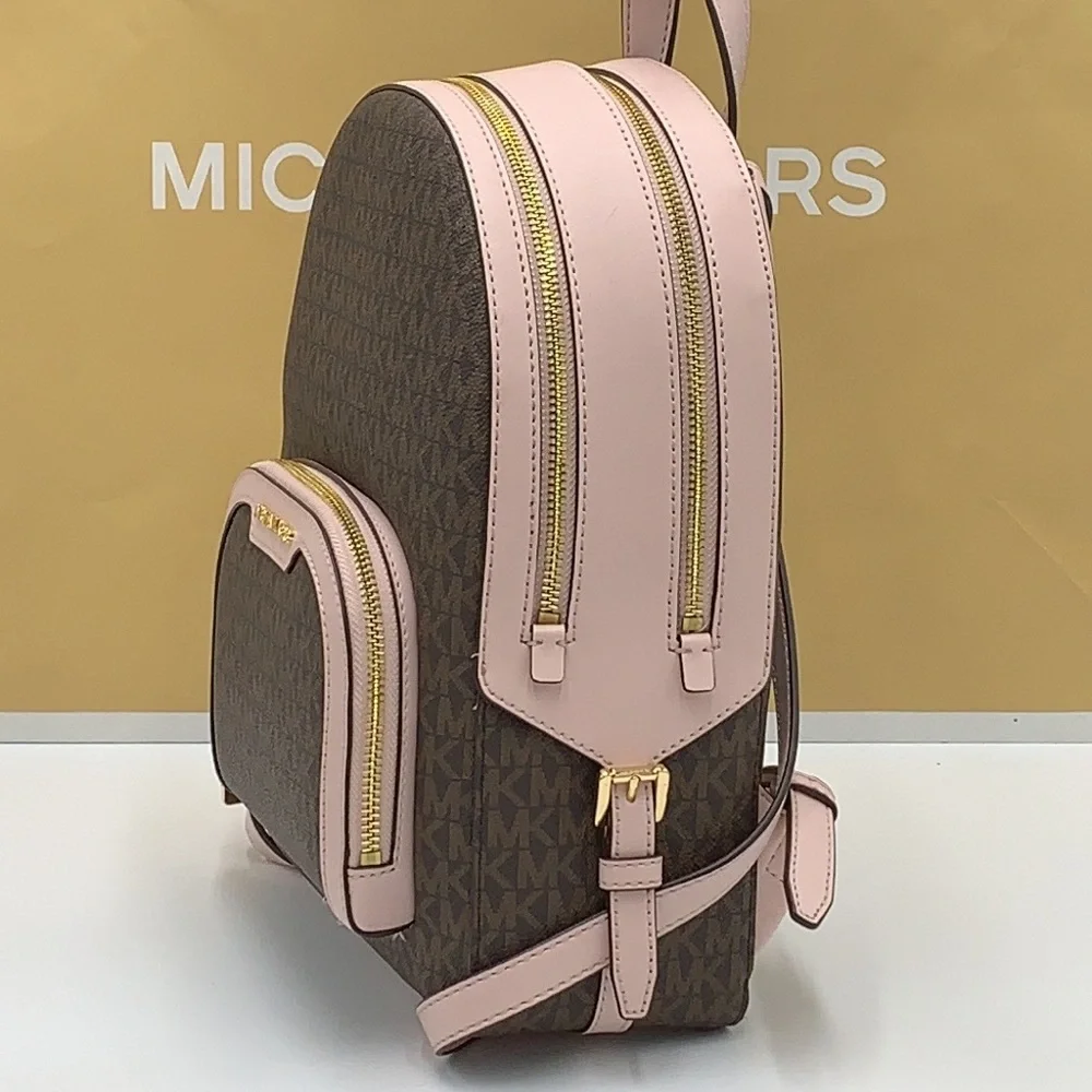 MICHAEL KORS JAYCEE MEDIUM BACKPACK BROWN / PINK SIGNATURE COLOR - Picture 5 of 16